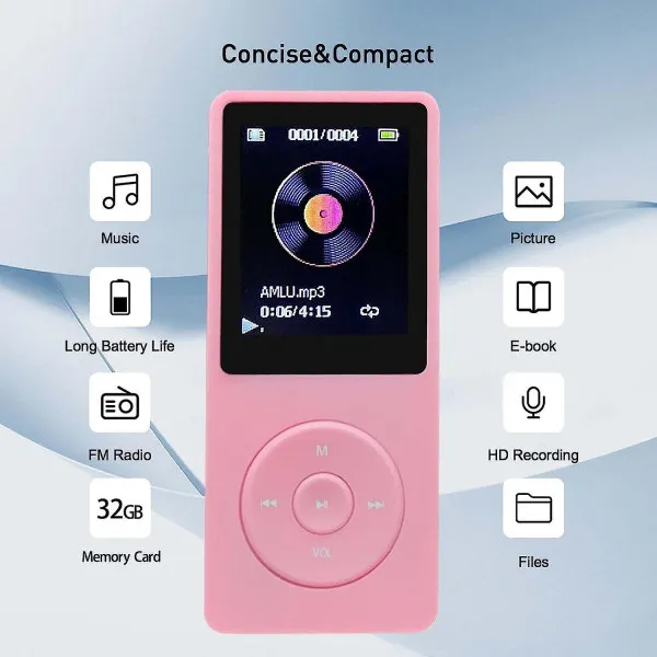 MP3 Player Bluetooth 32GB pink Slika 5