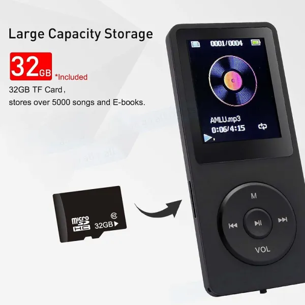 MP3 Player Bluetooth 32GB crni Slika 5
