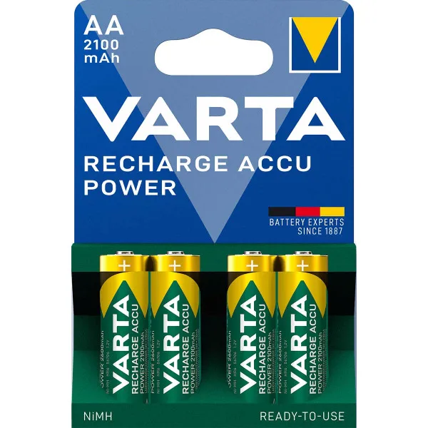 VARTA AA 2100mAh HR6 PAK4 CK, punjive NiMH baterije (rechargeable VARTA Ready to use) Slika 1