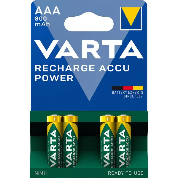 VARTA AAA 800mAh HR03 PAK4 CK, punjive NiMH baterije (rechargeable VARTA Ready to use) Slika 2