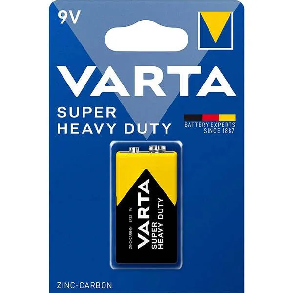 VARTA Superlife 9V SUPER HEAVY DUTY 6F22, Cink-karbon baterije, Pakovanje 1kom Slika 2