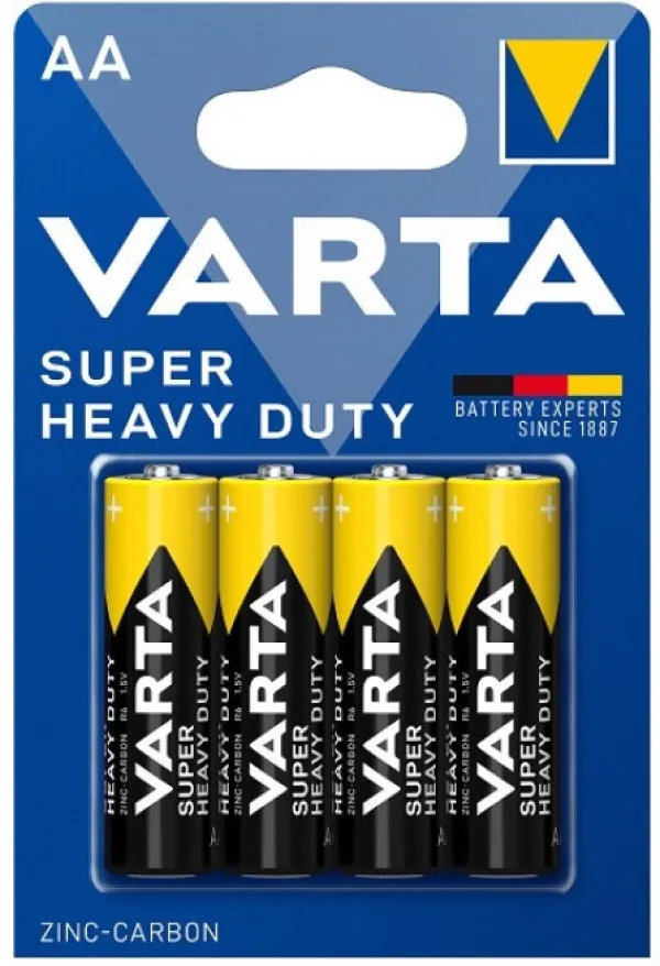 VARTA Superlife AA 1.5V R6P SUPER HEAVY DUTY, PAK4 CK, Cink-karbon baterije Slika 2