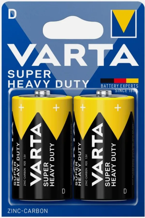 VARTA Superlife Tip D 1.5V R20 SUPER HEAVY DUTY, PAK2 CK, Cink-karbon baterije - Image 2