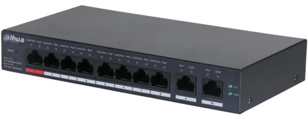 Dahua CS4010-8ET-110 SMART UPRAVLJIVI LAYER 2 POE 8-PORTNI SWITCH SA 2 UPLINK-A- Slika 1