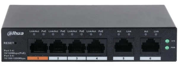 Dahua CS4006-4ET-60  SMART UPRAVLJIVI LAYER 2 POE 4-PORTNI SWITCH SA 2 UPLINK-A- Slika 3