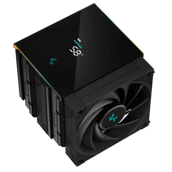 DEEPCOOL DeepCool AK620 Digital 6xHeat Pipe, Real-Time CPU Screen, 260W 2x120mm 1850rpm 69CFM Black Intel/AMD Slika 4