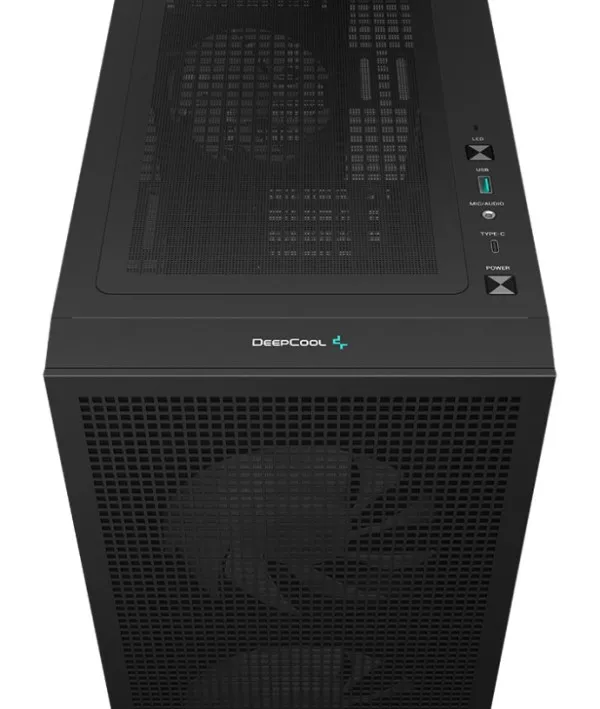DEEPCOOL DeepCool CH360 DIGITAL mATX Kuciste,Dual Status Display, 2xLED 140mm +1x120mm, Staklena strana,USB-C Slika 8