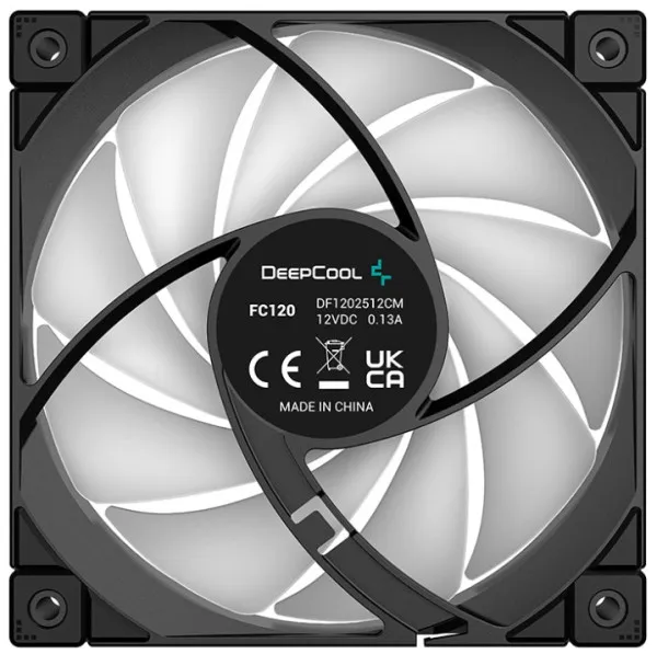 DEEPCOOL DeepCool FC120(3in1) ARGB 120x120x25mm Hydro Bearing ventilator, 500-1800rpm, 28dBa, 62CFM, 4-pin Slika 1
