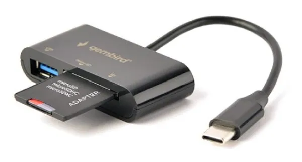 GEMBIRD UHB-CR3-02 Gembird USB Type-C SDXC citac kartica za mobilne telefone i tablete Slika 3