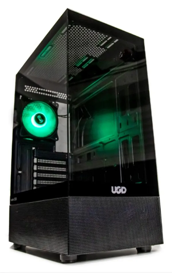 UGD Kuciste Fusion 3333 ATX, staklena prednja i bocna strana, ugradjen 1x ARGB kuler, Crno Slika 4