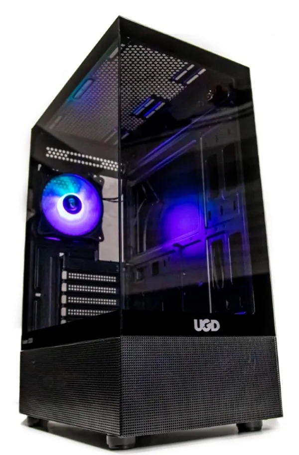 UGD Kuciste Fusion 3333 ATX, staklena prednja i bocna strana, ugradjen 1x ARGB kuler, Crno Slika 6