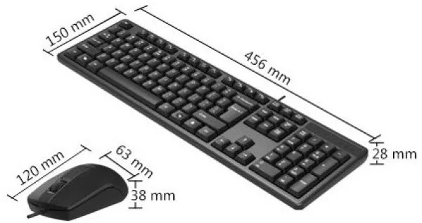 A4 TECH A4-KRS-3330 A4Tech tastatura YU-LAYOUT + mis USB, Grey Slika 6