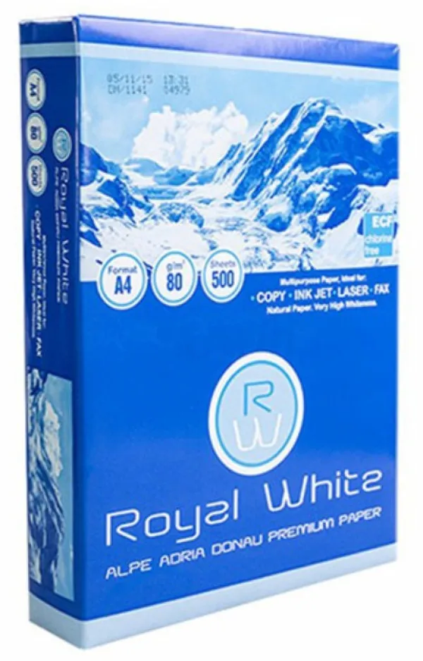 Papir Fotokopir Royal White A4/80g m2/ 500Lista za laser,inkjet i fotokopir masine Ris papira Slika 5