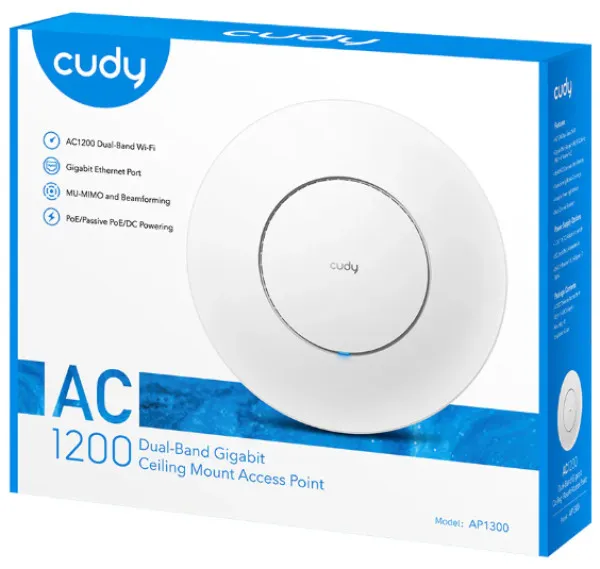 CUDY Cudy AP1300_P AC1200 WiFi Gigabit Access Point, pokriva 100m2, 50konekcija Slika 8