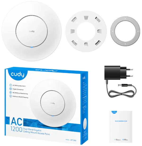 CUDY Cudy AP1300_P AC1200 WiFi Gigabit Access Point, pokriva 100m2, 50konekcija Slika 7