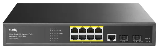 CUDY Cudy GS2008S2 8-Port Layer 2 Managed Gigabit Switch with 2 Gigabit SFP Slots Slika 4