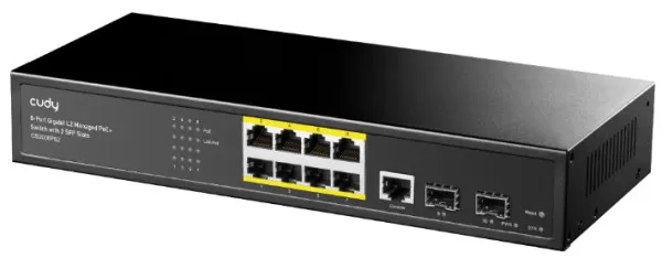 CUDY Cudy GS2008S2 8-Port Layer 2 Managed Gigabit Switch with 2 Gigabit SFP Slots Slika 3