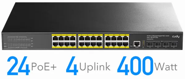 CUDY Cudy GS5024S4 24-Port Layer 3 Managed Gigabit Switch with 4 10G SFP Slots Slika 5