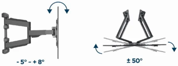 GEMBIRD WM-75ST-02 Gembird rotate/tilt VESA max. 60x40cm 32-75 max.45kg (ugaoni) - Image 5