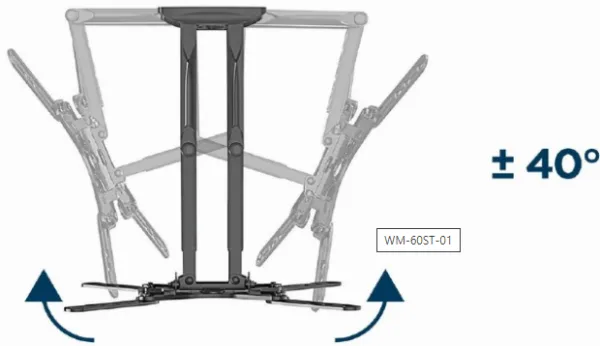 WM-60ST-01 Gembird TV nosac okretanje/tilt 32-60 VESA max.40x40cm, max 36kg, drzac Slika 7