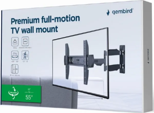 GEMBIRD WM-55ST-02 Gembird rotate/tilt VESA max. 40x40cm 32-55 max.30kg - Image 1