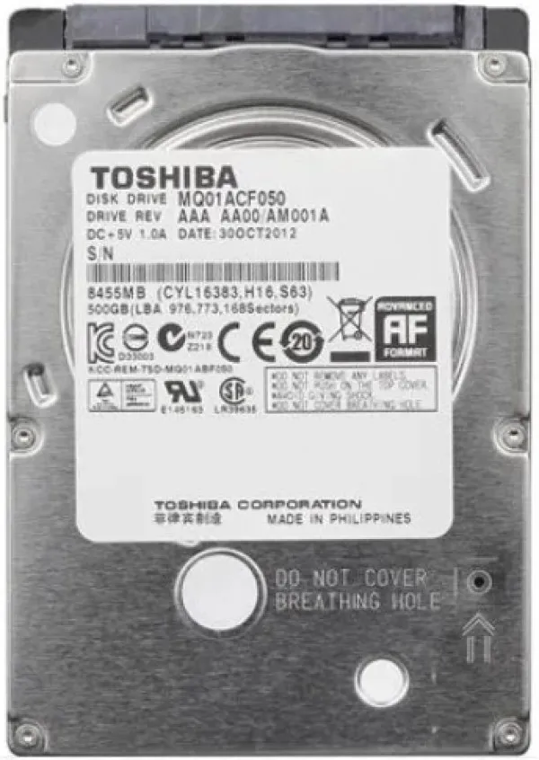 HDD 2.5 ** 500GB MQ01ACF050 TOSHIBA 7200RPM 16MB SATA3 7mm Slika 3