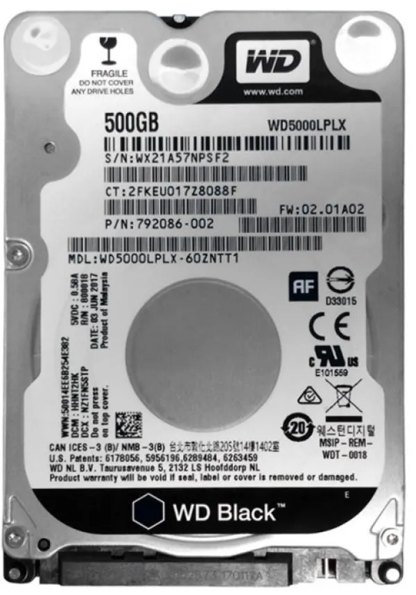 HDD 2.5 ** 500GB WD5000LPLX WD 7200RPM 32MB SATA3 7mm Slika 1