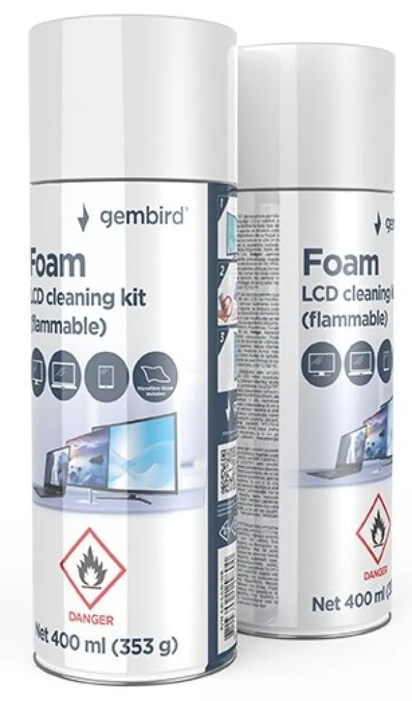 GEMBIRD CK-LCD-08 Gembird pena za ciscenje LCD ekrana set 400ml (zapaljiva) Slika 8