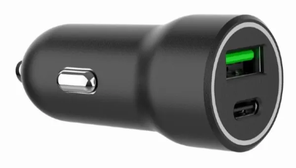 GEMBIRD TA-UC-A2PDQC20-CAR-01 Gembird 2-port USB car fast charger, Type-C PD, 20 W, black Slika 5