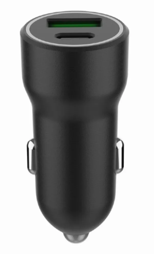 GEMBIRD TA-UC-A2PDQC20-CAR-01 Gembird 2-port USB car fast charger, Type-C PD, 20 W, black Slika 4