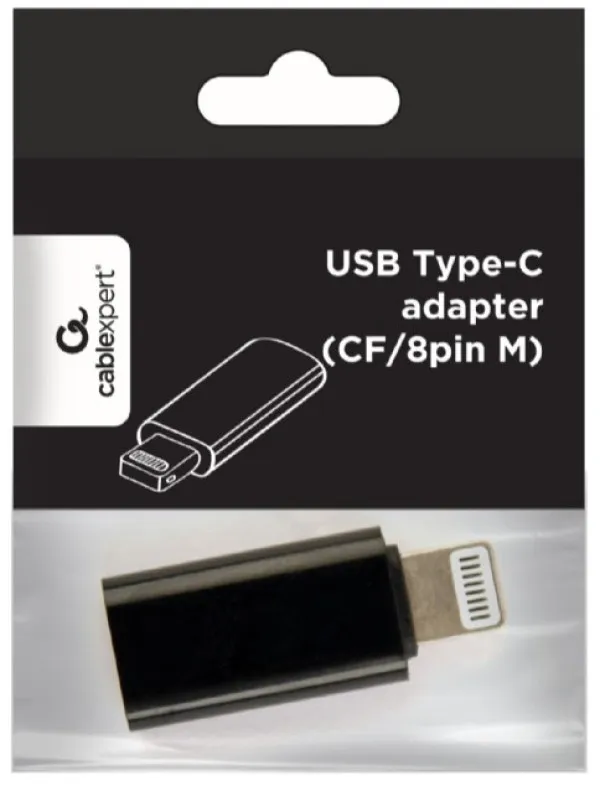 GEMBIRD A-USB-CF8PM-01 Gembird USB Type-C adapter (CF/8pin M), black Slika 1