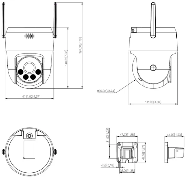 Dahua KAMERA SD2A500HB-GN-A-PV-0400-S2 5MP IP PT  IC +SVETLO; LIGHT SERIJA; DOMET ILUMINATORA 30M Slika 2