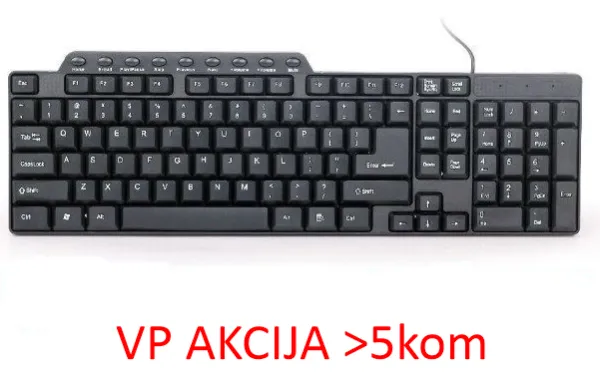 GEMBIRD KB-UM-104 Gembird Multimedijalna tastatura US layout black USB Slika 1