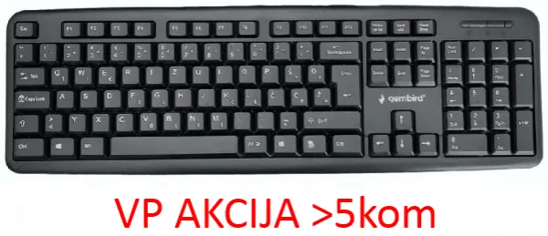 GEMBIRD KB-U-103-YU ** Gembird Standardna tastatura SRB (YU) layout black USB (404) Slika 1