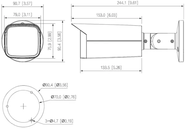 Dahua HAC-HFW2241TU-Z-A-27135-S2-DIP 4U1 2MP IC KAMERA  MOTORIZOVANI ZUM, AUTOMATSKI FOKUS 2.7-13.5 Slika 3