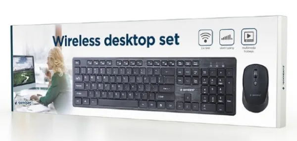 GEMBIRD KBS-WCH-04  Gembird tastatura US + bezicni mis USB, US layout- Slika 2