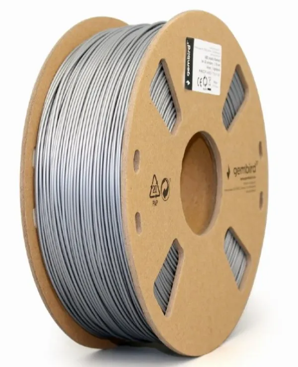 GEMBIRD 3DP-ABS1.75-01-S ABS Filament za 3D stampac 1.75mm, kotur1KG Silver Slika 3