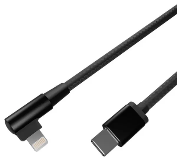 GEMBIRD CC-USB2-CMLML-0.2M Gembird Kabl USB-C na 8pin pod uglom 0,2m Black Slika 3