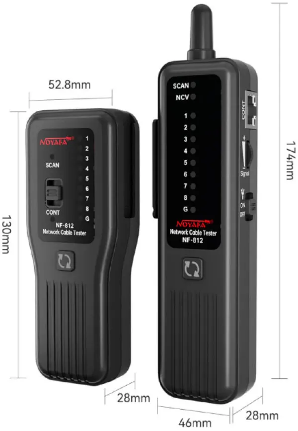 NOYAFA NF-812 Tester mrežnih kablova za RJ45 i RJ11 Slika 7