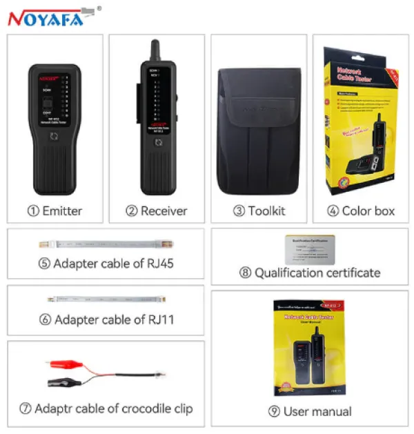 NOYAFA NF-812 Tester mrežnih kablova za RJ45 i RJ11 Slika 5