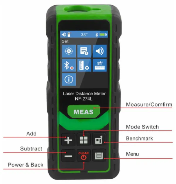 NOYAFA NF-274L Laserski merač udaljenosti Slika 6