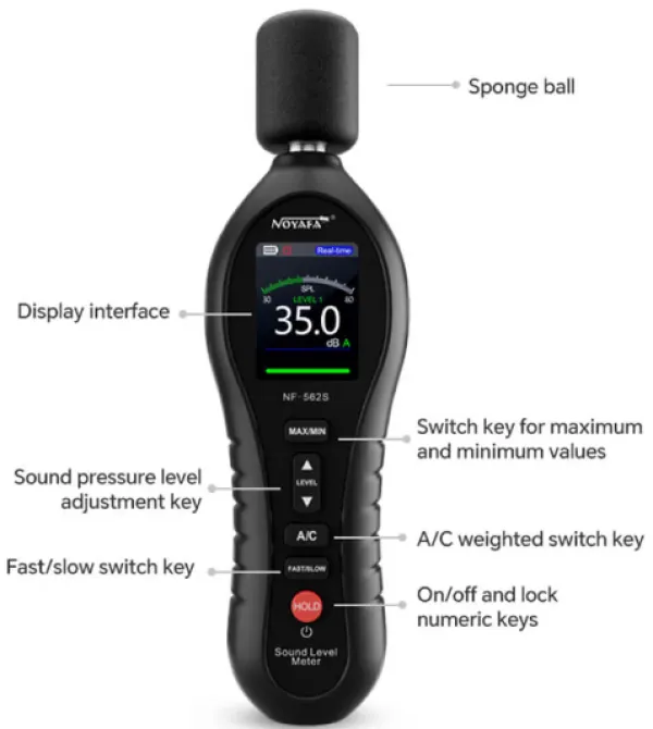 NOYAFA NF-562S Merač nivoa zvuka Slika 3