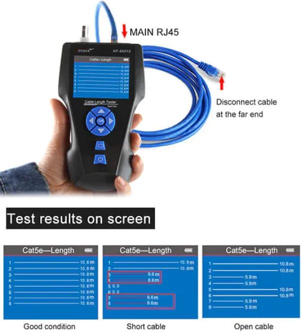 NOYAFA NF-8601S Tester dužine kabla Slika 2