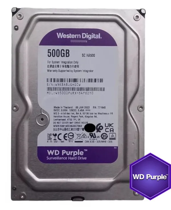 HDD 3.5 ** 500GB WD5000PURX WD Purple 24/7 5400RPM 16MB SATA3 Slika 3