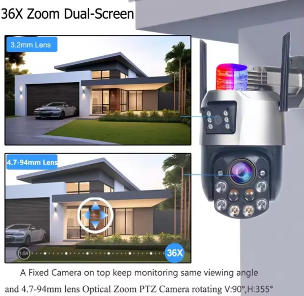 CAM-IP6MP-EP5-36X ZOOM GMB kamera  6 mpix microSD iCSee xmeye pro app Two-way PTZ ip66,2x3.6mm*10383 Slika 2