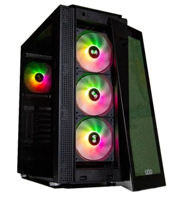 UGD Kuciste Nexus 3517 * ATX, Providna stranica, ugradjeno 4xRGB kulera, Crno Slika 3