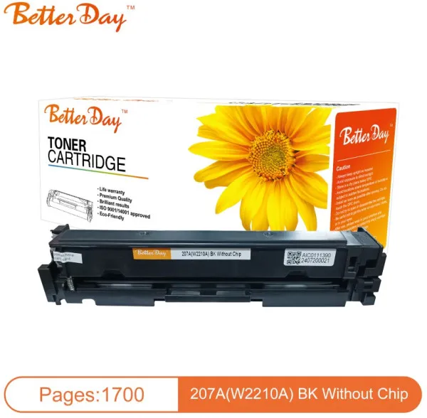 Toner BetterDay 207A(W2210A) M255/M283 zam. kaseta za HP Black 1.7k (bez cipa) Slika 2