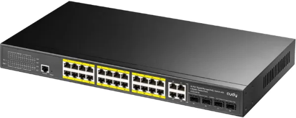 CUDY Cudy GS2028PS4-400W, 10/100/1000M 24-Port POE + 4Port Uplink Gigabit Managed Switch Slika 6