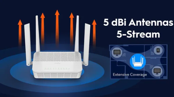 CUDY Cudy WR3000S, AX3000 10/100/100M Gigabit Mesh Wi-Fi 6 Router 2,4/5Ghz White Slika 2