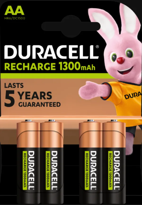 DURACELL Duracell 1300mAh AA R3 MN2400, PAK4 CK,punjive NiMH baterije (rechargeable Duralock StayCharged 3g) - Image 1